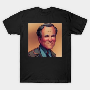 George H. W. Bush Portrait | American President | Comics style T-Shirt